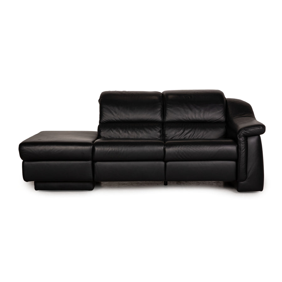 Himolla Leder Sofa Schwarz Zweisitzer Couch Funktion