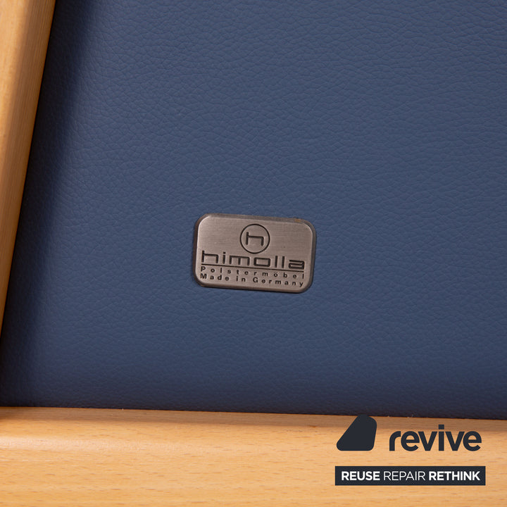 Himolla Leather Loveseat Blue Sofa Couch Function