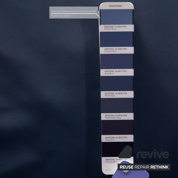 Himolla Leather Loveseat Blue Sofa Couch Function