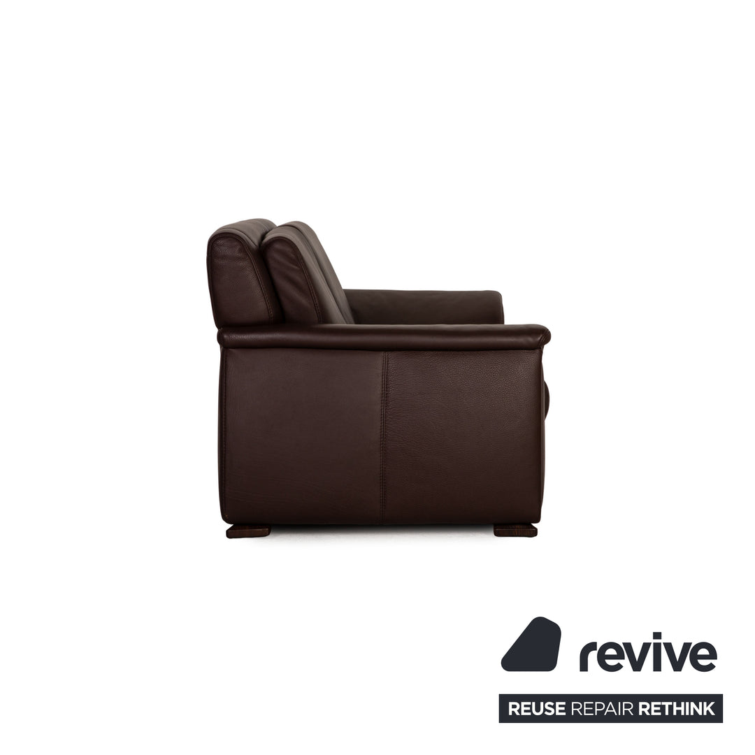 Himolla Leder Zweisitzer Braun Sofa Couch