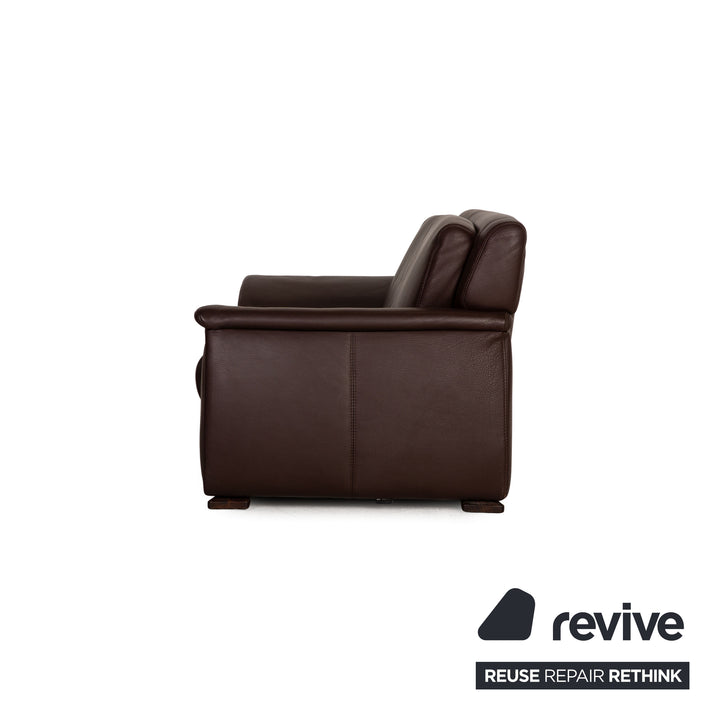 Himolla Leder Zweisitzer Braun Sofa Couch
