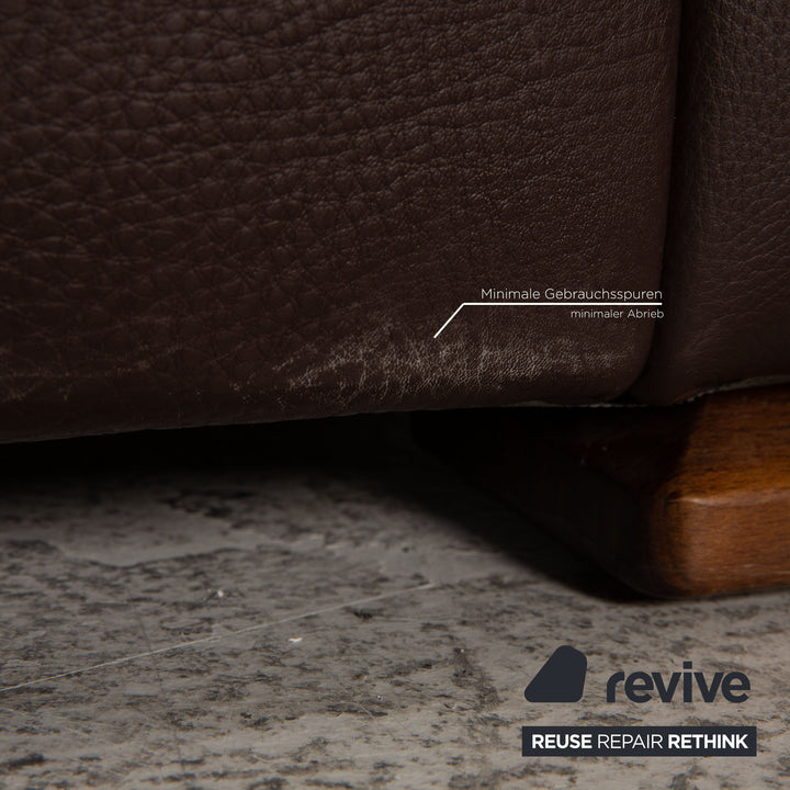 Himolla Leder Zweisitzer Braun Sofa Couch
