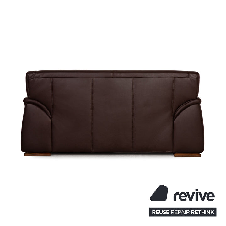 Himolla Leder Zweisitzer Braun Sofa Couch