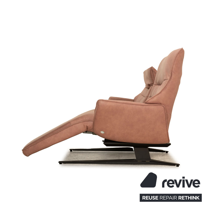 Himolla Lounger 4905 leather two-seater pink rose electric function