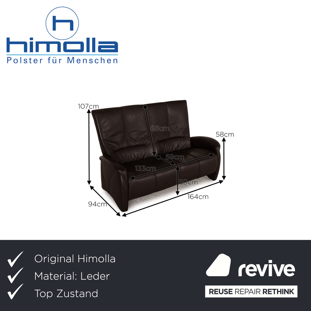 Himolla Modell 4581 Leder Sofa Dunkelbraun Zweisitzer Couch