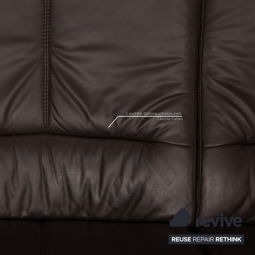 Himolla Modell 4581 Leder Sofa Dunkelbraun Zweisitzer Couch