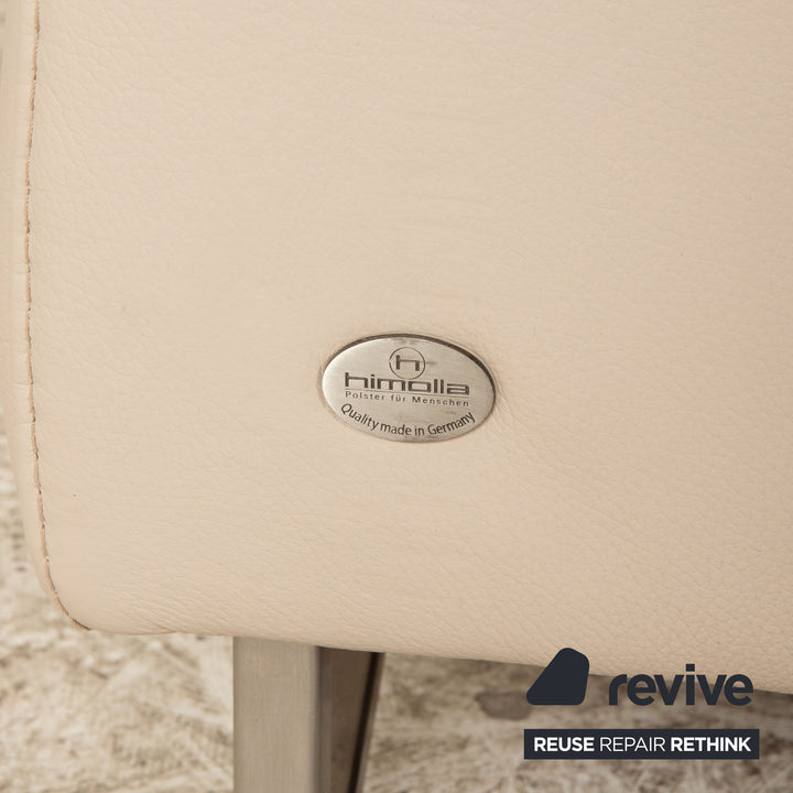 Himolla Planopoly Motion Leather Two Seater Cream Electric Function Sofa Couch