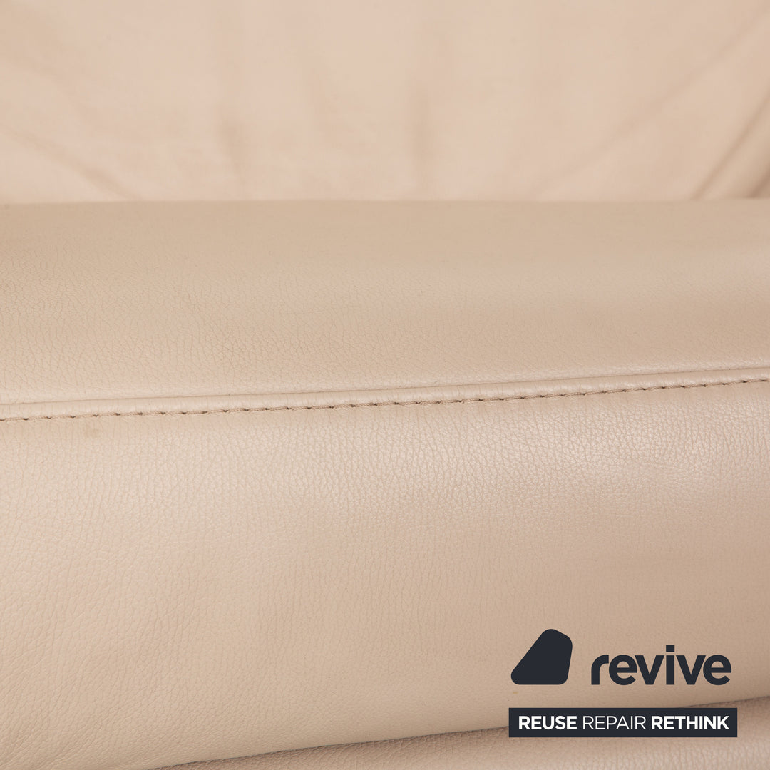 Himolla Planopoly Motion Leather Two Seater Cream Electric Function Sofa Couch