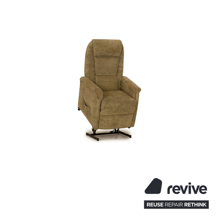 Himolla Quartett 9773 fabric armchair gray olive green electric function stand-up aid