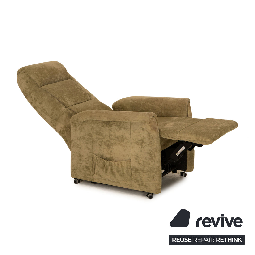 Himolla Quartett 9773 fabric armchair gray olive green electric function stand-up aid