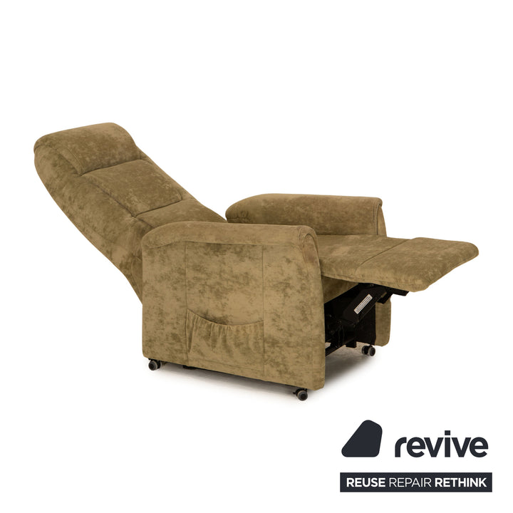 Himolla Quartett 9773 fabric armchair gray olive green electric function stand-up aid