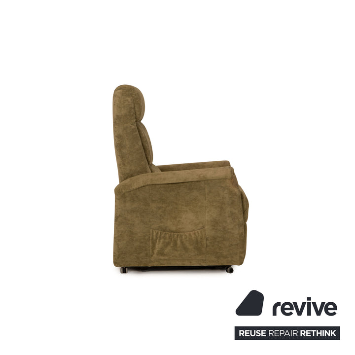 Himolla Quartett 9773 fabric armchair gray olive green electric function stand-up aid