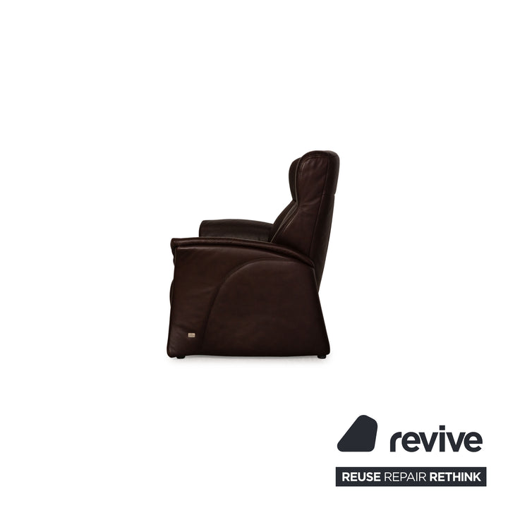 Himolla Soft Leather Sofa Set Brown Two Seater Couch