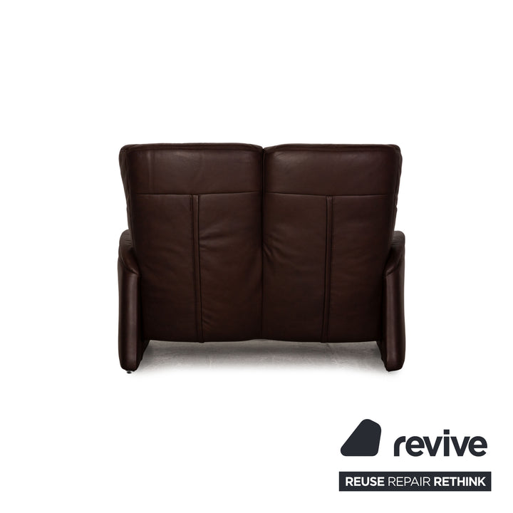 Himolla Soft Leather Sofa Set Brown Two Seater Couch
