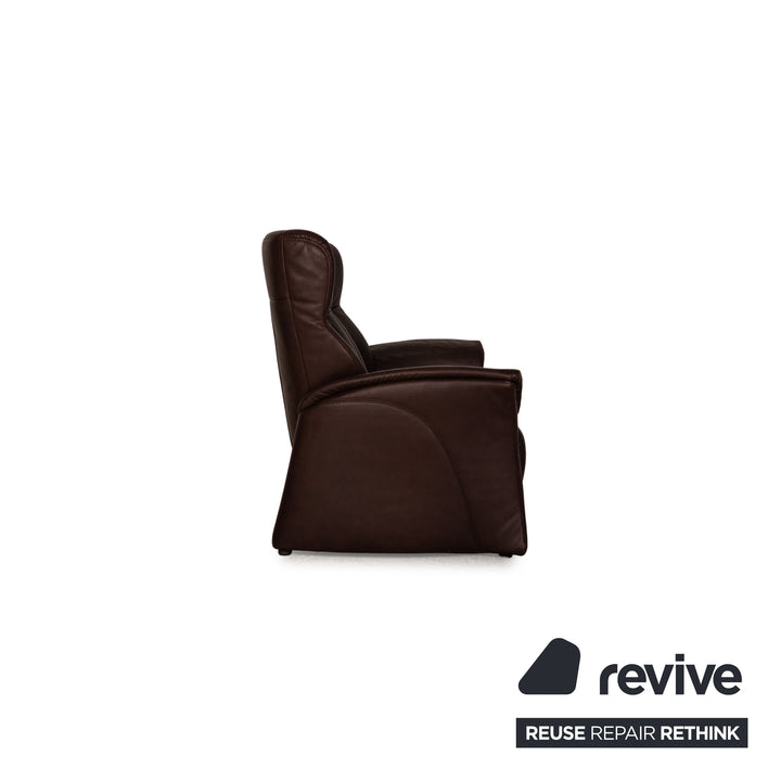 Himolla Soft Leather Sofa Set Brown Two Seater Couch