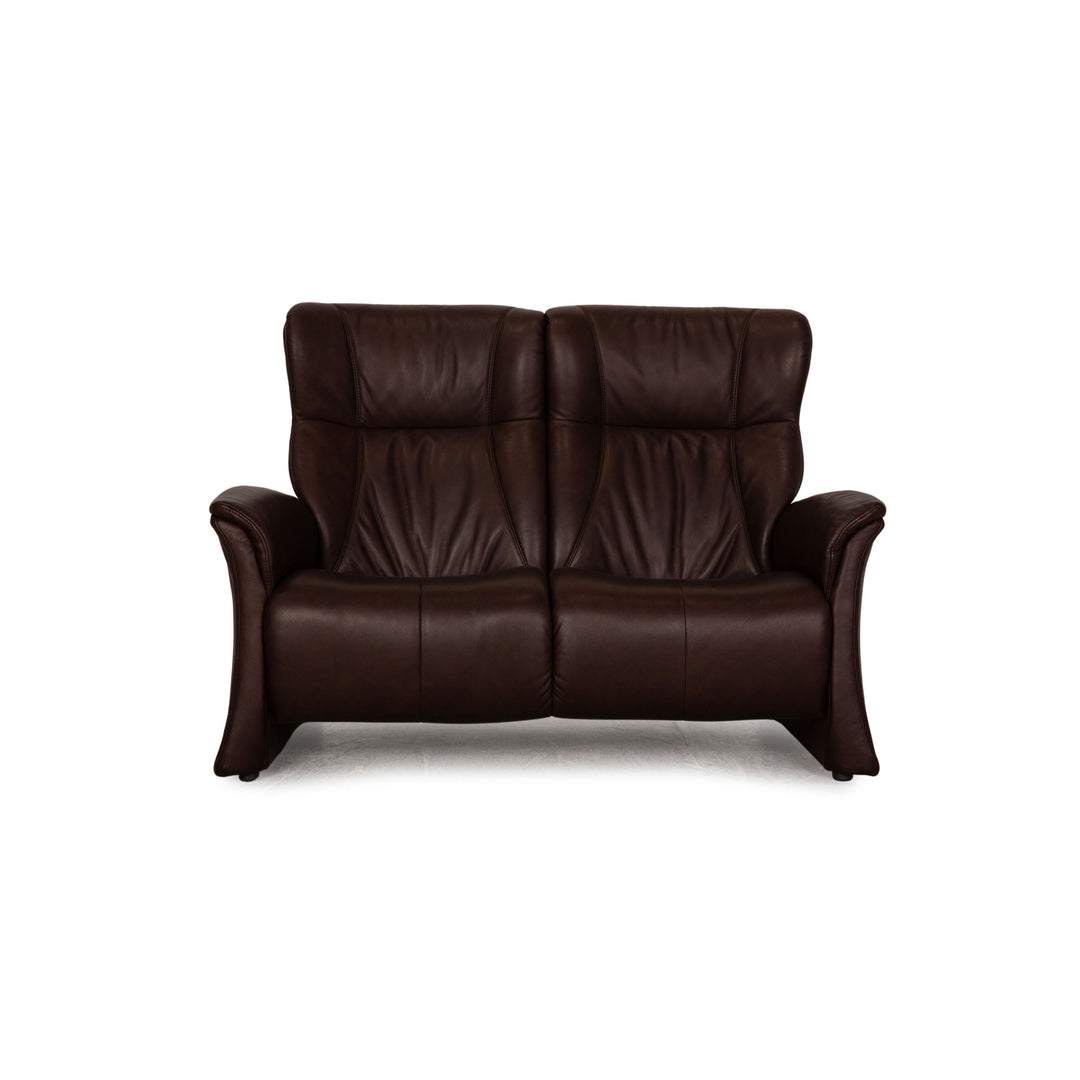 Himolla Soft Leather Two Seater Brown Sofa Couch