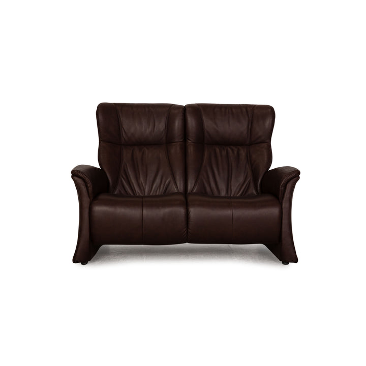 Himolla Soft Leather Two Seater Brown Sofa Couch