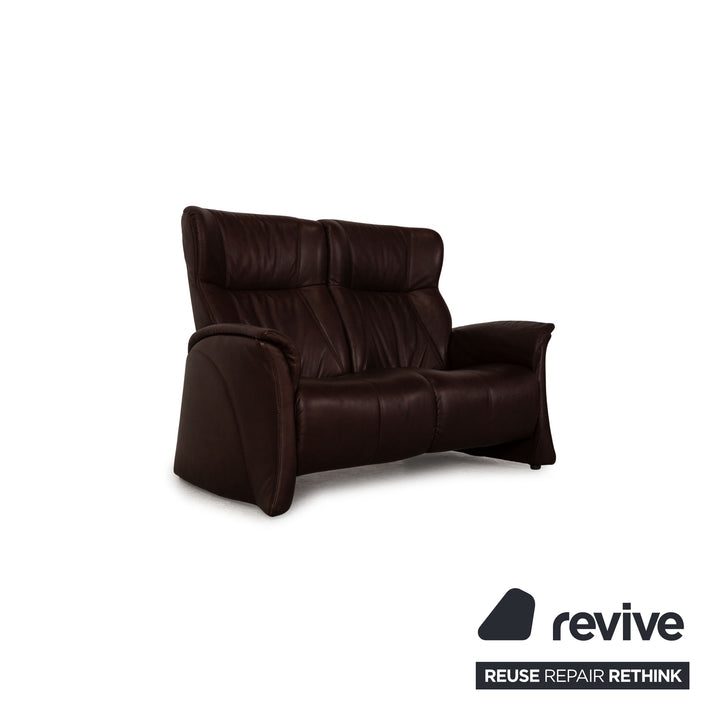 Himolla Soft Leather Two Seater Brown Sofa Couch