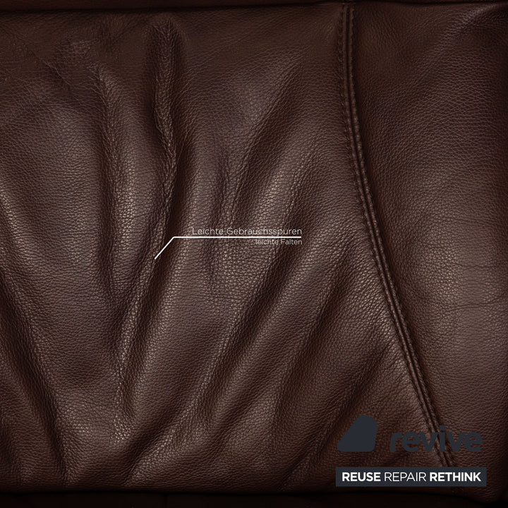 Himolla Soft Leather Two Seater Brown Sofa Couch