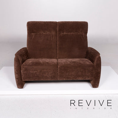 Himolla Stoff Sofa Braun Zweisitzer Couch #11861