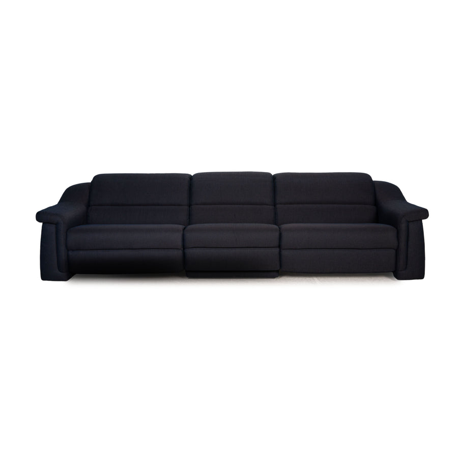 Himolla Stoff Sofa Dunkelblau Dreisitzer Couch Funktion Relaxfunktion