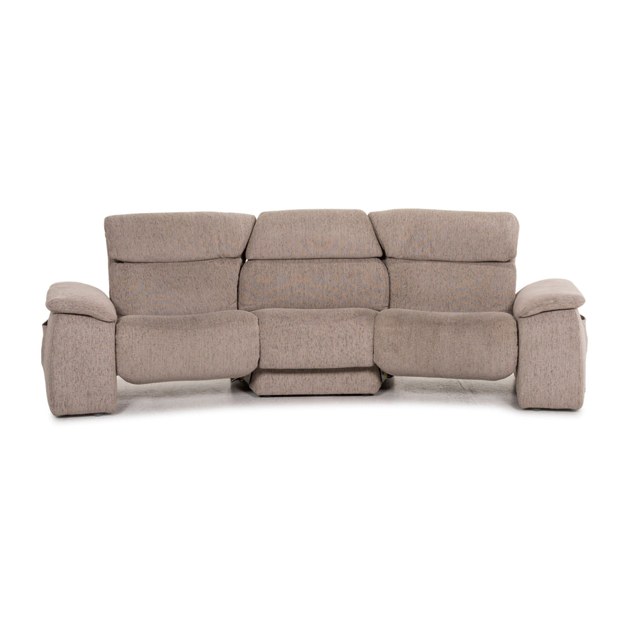 Himolla Stoff Sofa Grau Dreisitzer Relaxfunktion Elektrische Funktion Couch #12566