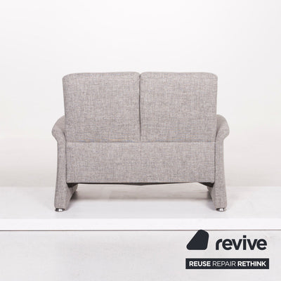 Himolla Stoff Sofa Grau Zweisitzer Couch #12161