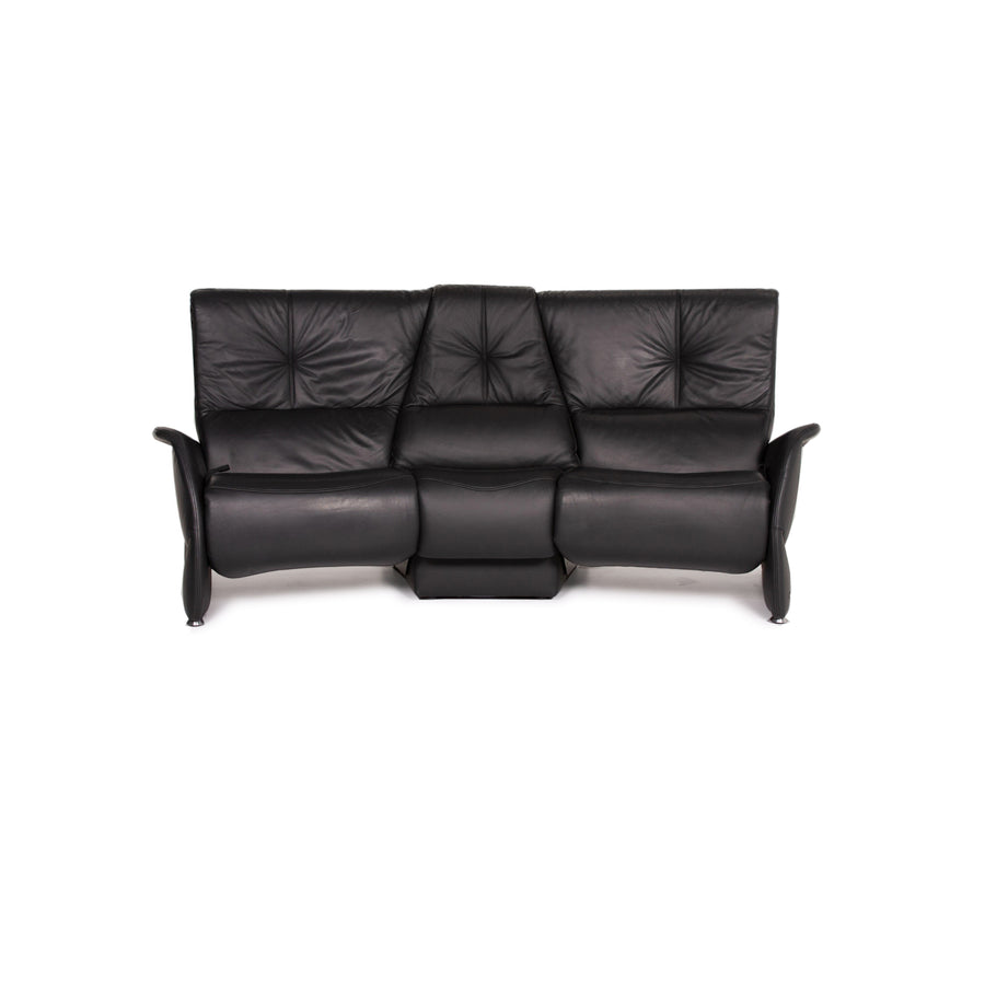 Himolla Trapez Leder Sofa Anthrazit Dreisitzer Relaxfunktion Funktion Heimkinosofa Couch #13978
