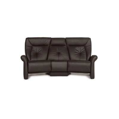 Himolla Trapez Leder Sofa Dunkelbraun Dreisitzer #12988