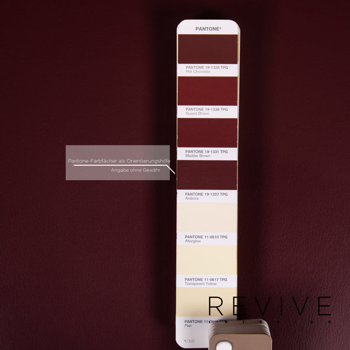 Himolla trapeze leather sofa set electric wine red red 1x three-seater 1x two-seater function relax function home cinema #14141