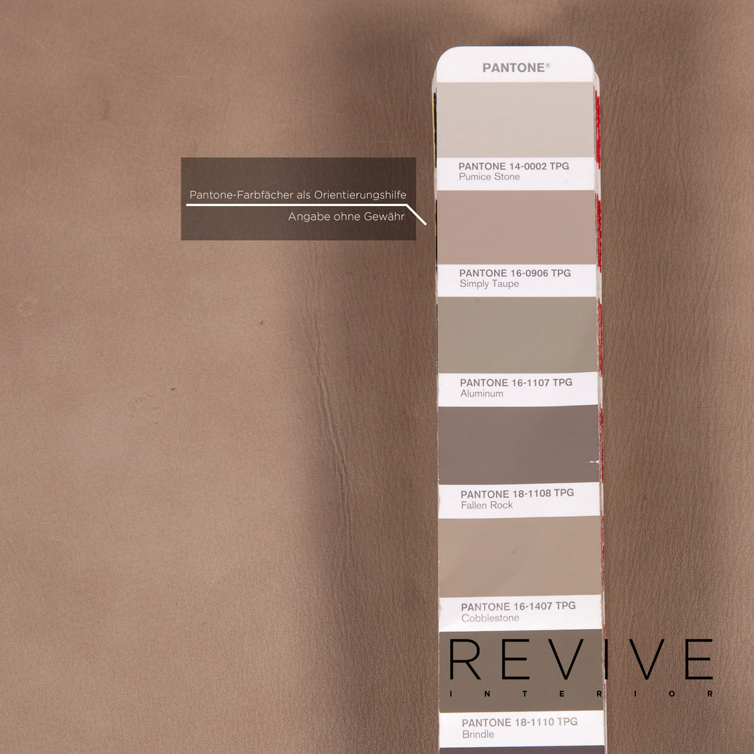 Himolla trapeze leather sofa taupe grey-beige three-seater function relax function home cinema couch #15319