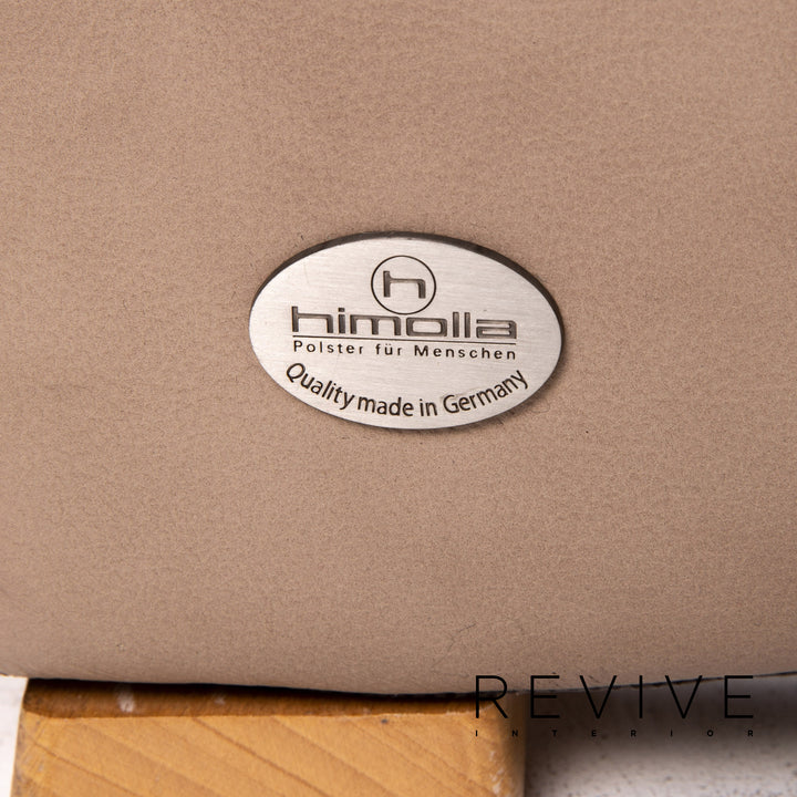 Himolla trapeze leather sofa taupe grey-beige three-seater function relax function home cinema couch #15319