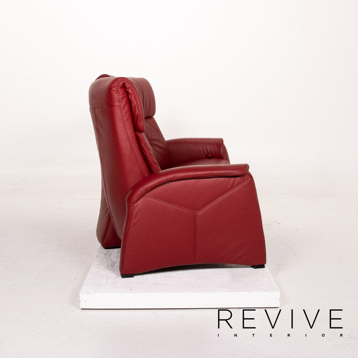 Himolla Trapez Sofa Garnitur Rot Dunkelrot Relaxfunktion Funktion Heimkinosofa 1x Dreisitzer 1x Zweisitzer #15673