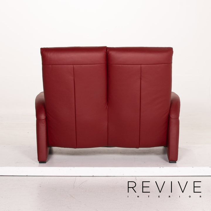 Himolla Trapez Sofa Garnitur Rot Dunkelrot Relaxfunktion Funktion Heimkinosofa 1x Dreisitzer 1x Zweisitzer #15673