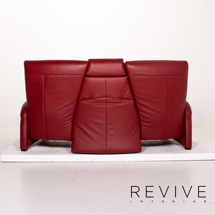 Himolla Trapez Sofa Garnitur Rot Dunkelrot Relaxfunktion Funktion Heimkinosofa 1x Dreisitzer 1x Zweisitzer #15673