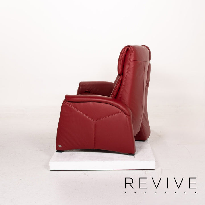 Himolla Trapez Sofa Garnitur Rot Dunkelrot Relaxfunktion Funktion Heimkinosofa 1x Dreisitzer 1x Zweisitzer #15673