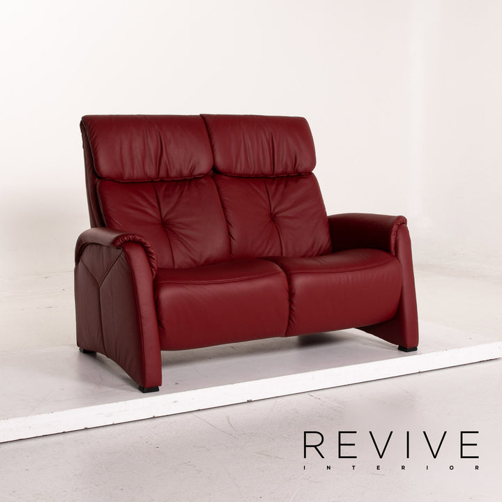 Himolla Trapez Sofa Garnitur Rot Dunkelrot Relaxfunktion Funktion Heimkinosofa 1x Dreisitzer 1x Zweisitzer #15673