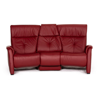 Himolla Trapez Sofa Rot Dunkelrot Relaxfunktion Funktion Heimkinosofa Couch #15393