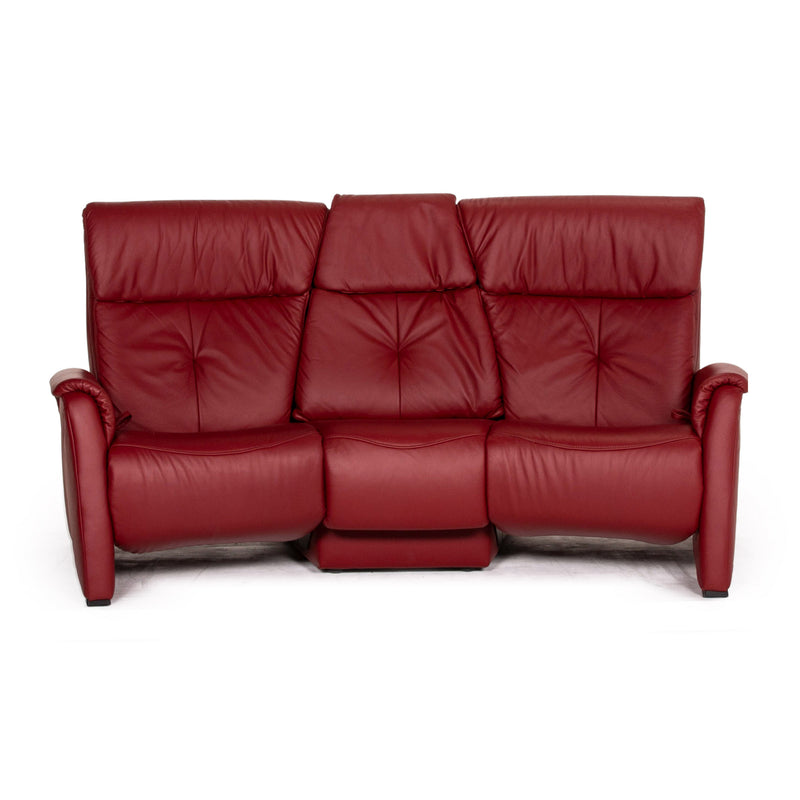 Himolla Trapez Sofa Rot Dunkelrot Relaxfunktion Funktion Heimkinosofa Couch 