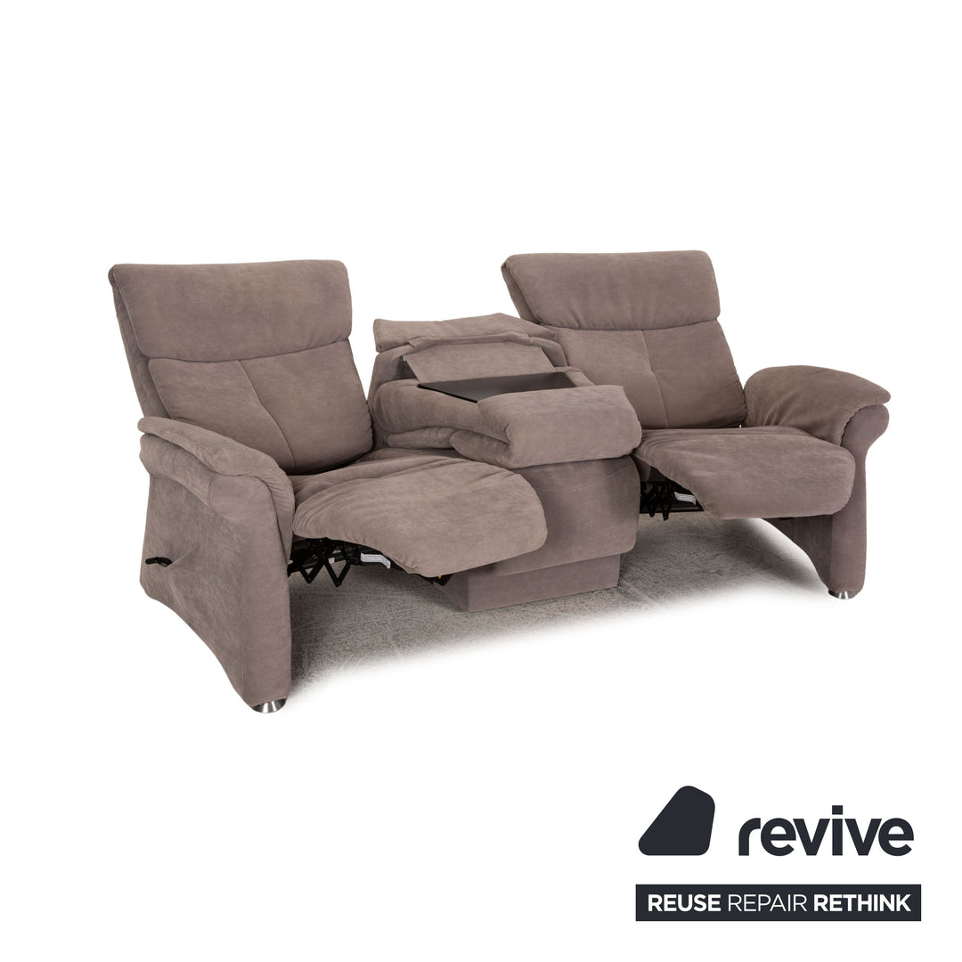 Himolla Varia Stoff Sofa Grau Dreisitzer Couch Funktion Relaxfunktion