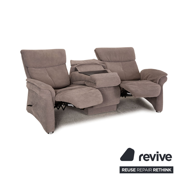 Himolla Varia Stoff Sofa Grau Dreisitzer Couch Funktion Relaxfunktion