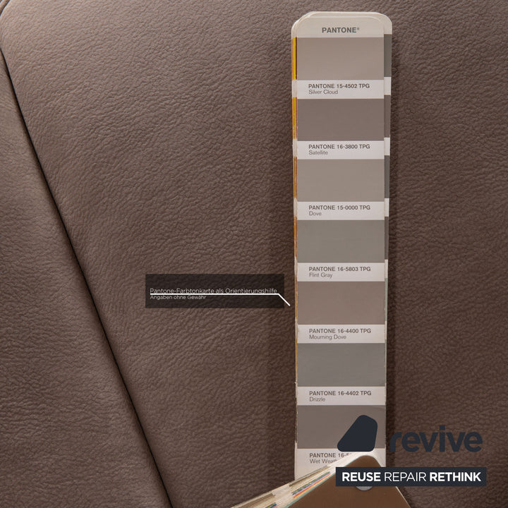Himolla Varia Stoff Sofa Grau Dreisitzer Couch Funktion Relaxfunktion