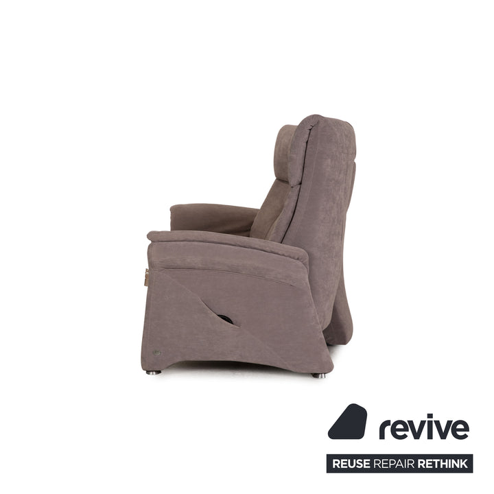 Himolla Varia Stoff Sofa Grau Dreisitzer Couch Funktion Relaxfunktion