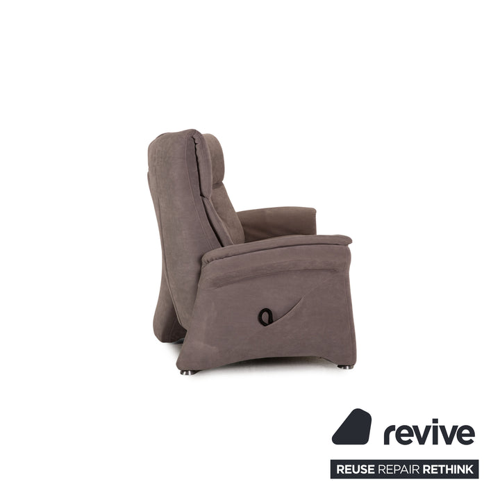 Himolla Varia Stoff Sofa Grau Dreisitzer Couch Funktion Relaxfunktion