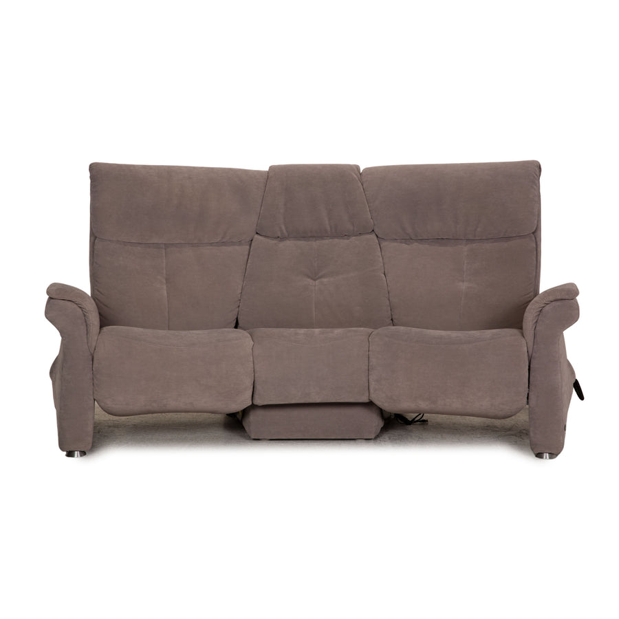 Himolla Varia fabric sofa gray three-seater couch function relax function
