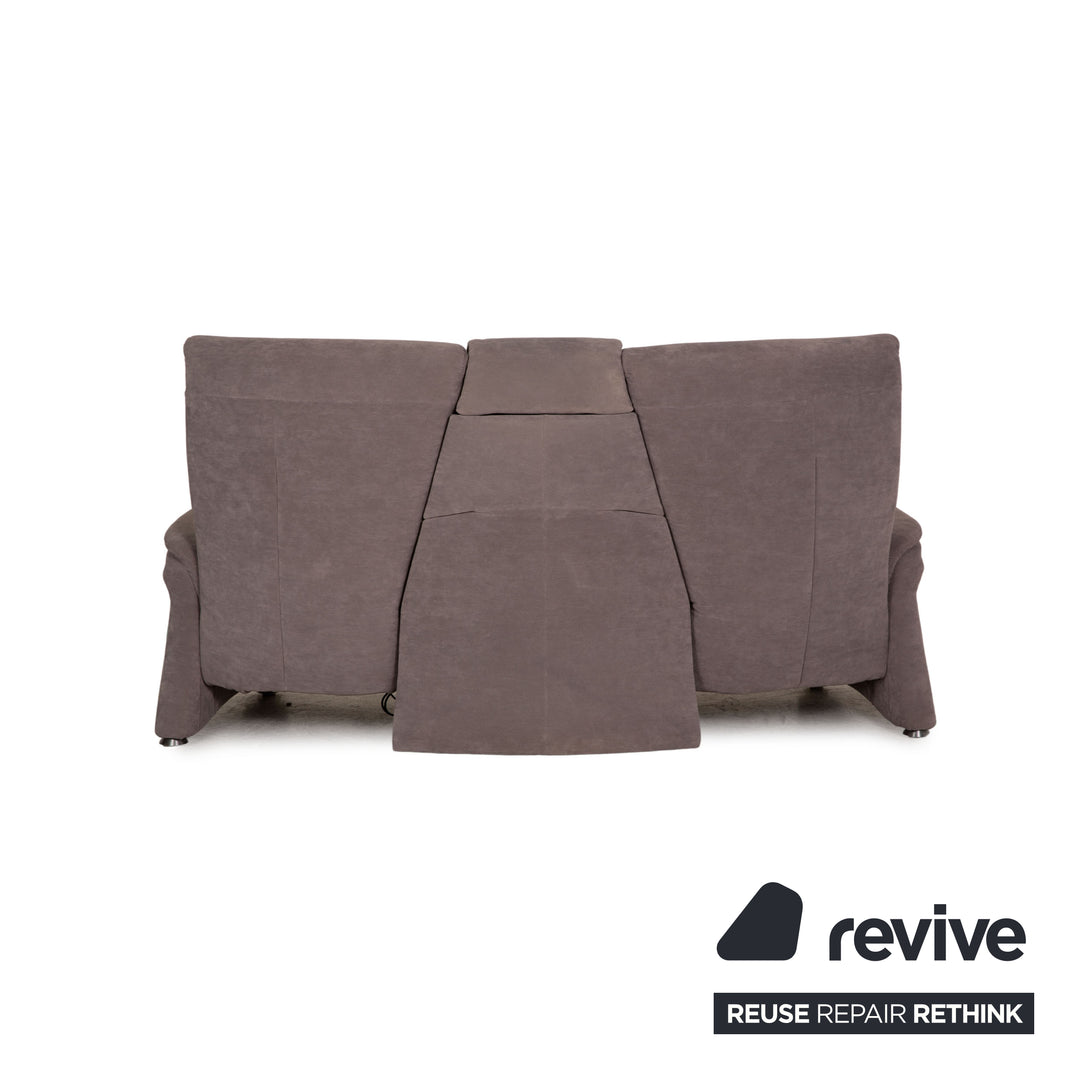 Himolla Varia Stoff Sofa Grau Dreisitzer Couch Funktion Relaxfunktion