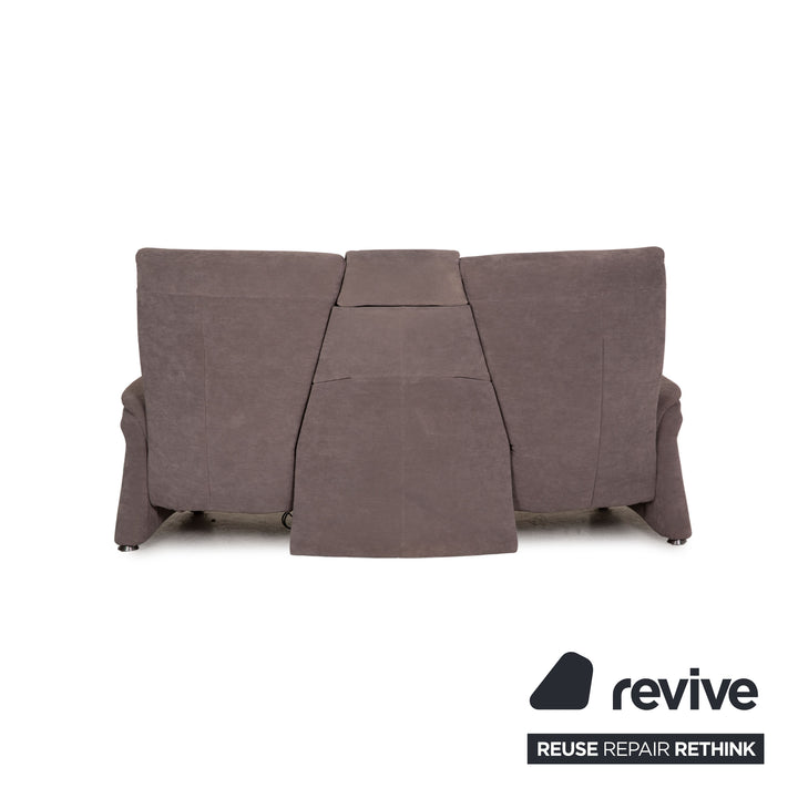 Himolla Varia Stoff Sofa Grau Dreisitzer Couch Funktion Relaxfunktion