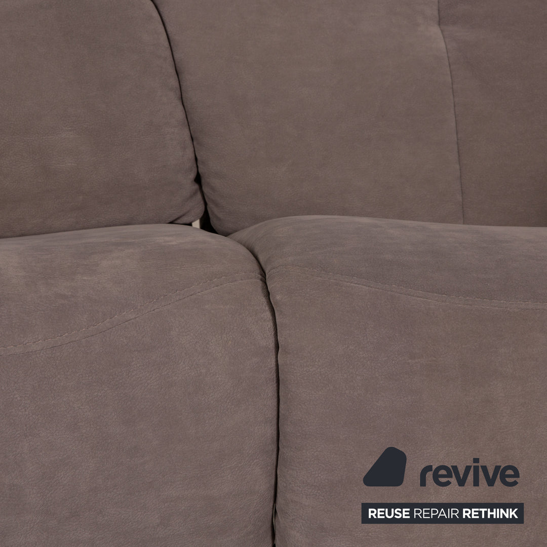 Himolla Varia Stoff Sofa Grau Dreisitzer Couch Funktion Relaxfunktion