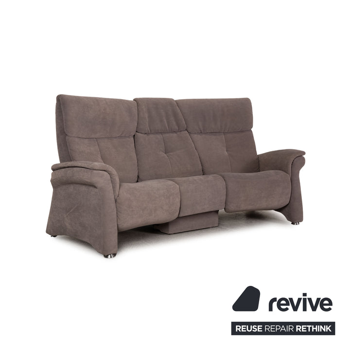 Himolla Varia Stoff Sofa Grau Dreisitzer Couch Funktion Relaxfunktion