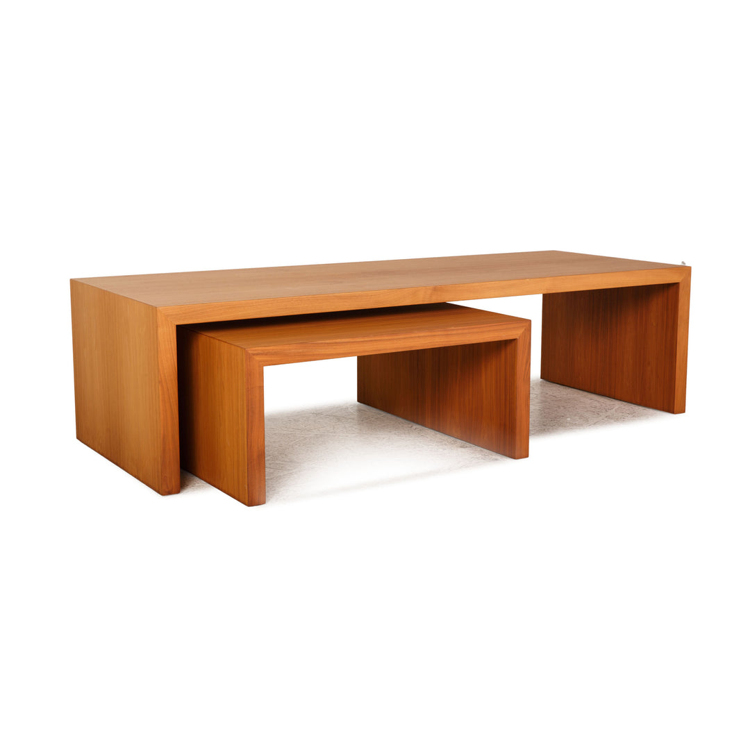 Wood table walnut coffee table